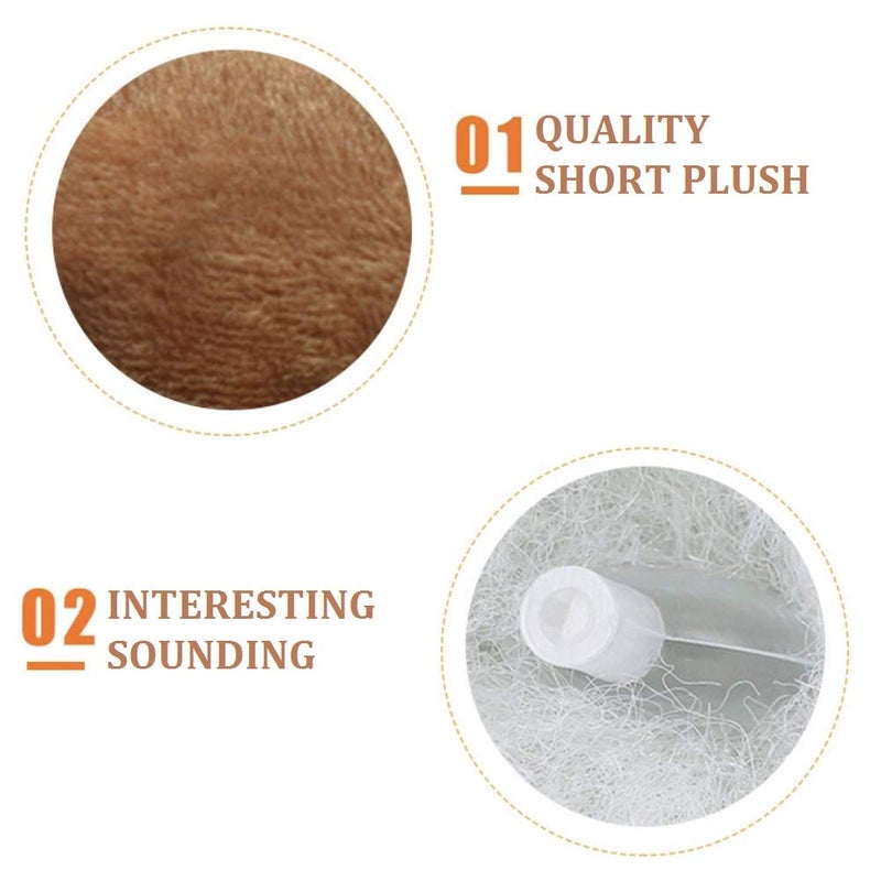 CheeseandU 2Pack Pet Dog Squeak Toy Funny Face Expression Plush Poop Shape Stuffing Squeaking Puppy Playtoy for Small Dogs Puppy - Image 2